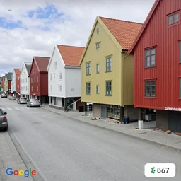 google streetview screenshot from trondheim in color from 1 9 6 7