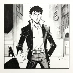 drawing of blacksad comic