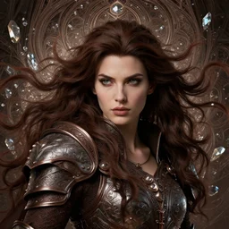 song of the wind, detailed beauty portrait, chocolate. opulent hair intricate background, armor, fantasy art by peter morebacher, greg rutkowski, craig mullins, ruan jia, thomas kinkade, victor ngai, unreal engine, blender, octane, ray tracing. fractal crystal, sharp focus, masterpiece, post processing, devianart,