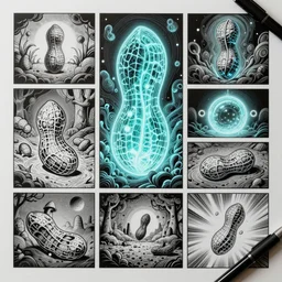 photorealistic detailed image of a peanuts comic strip, bioluminescent, intricate artwork by tooth wu and wlop and beeple. octane render, trending on artstation, greg rutkowski very coherent symmetrical artwork. cinematic, hyper realism, high detail, octane render, 8 k