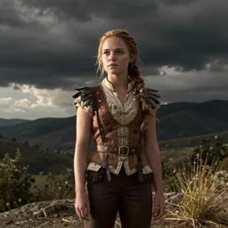 miranda otto as katniss everdeen, film still from the hunger games