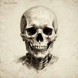 centered detailed portrait death from terry pratchett, art by jean giraud and moebius, grimy texture, realistic, expressive emotions, ink illustration
