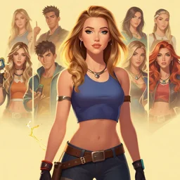 Splash art of Amber Heard from league of legends by Alex Flores, Chengwei Pan, Bo Chen, Jennifer Wuestling, 4K, UHD, High quality, Trending on Artstation HQ; Foreground : Amber Heard alone ; Background : simple color; Body : Perfectly drawned