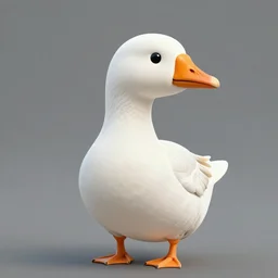 A goose animal with thick jawline, golden ratio