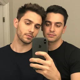 selfie taken by my gay husband moses on my phone