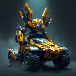 character design victini victini victini transformers rise of the beasts earth defense force tank beautiful biolight hdr cgi 4 k chrome car, alena aenami artworks in 4 k tribal robot helmet bumblebee artstation by jesper ejsing, by rhads, by feng zhu backpack ninja mask tripod collosus 2 0 2 3 megatron