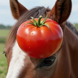 a tomato on a horse, highly detailed, mega detailed,