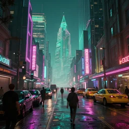 cyberpunk london streets in 2 0 7 7, rendered in octane, rendered in corona, unreal engine 5, vray, the fifth element style by yuumei, bayard wu, wlop, tim white, ross tran, 4 k