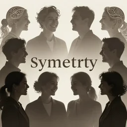 symmetry! portrait of multiple laughing posing silhouettes meeting, video, sound, text, graphics, mooc, organic and intricate, elegant, highly detailed, concept art, smooth lines, sharp focus, illustration, shadows, drawn with thin colored pencils on white, 8 k