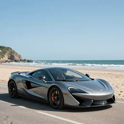 a 3 0 2 2 maclaren parked on the beach, 4 k, high detail, high - resolution photograph, professional photography, ultra - detail