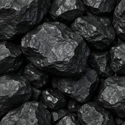 high resolution coal texture, black, photorealistic, pbr, 8 k, 3 0 0 dpi, seamless, realistic shadows, c 4 d, ue 5, blender,