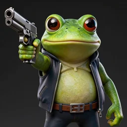 a badass photo of frog mafia boss holding gun in marvel movie. nuri iyem, james gurney, james jean, greg rutkowski, anato finnstark. perfect faces, 8 5 mm