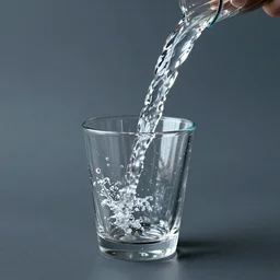 water overflowing out of cup, cubism, high definition