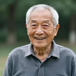 a old happy man
