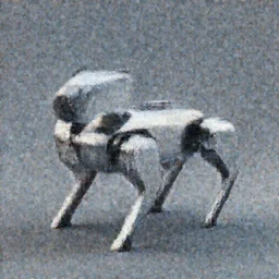 Robotic dog, 3d render, octane render, realistic lighting, metallic, shiny, perfect lines, minimal, sleek, smooth edges, weaponized