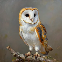 barn owl painting in a style of charlie bowater, matte painting, 8k, fantasy