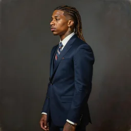 side portrait of united states president wiz khalifa, 1 8 4 8, dignified stance, d & d, fantasy, highly detailed, portrait, oil, matte, digital painting, trending on artstation, dramatic illumination, ultra realistic, sharp focus, 4 k, art by ruan jia and artgerm and wlop and rutkowski