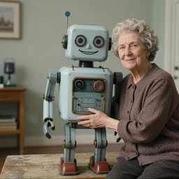 ( ( ( ( ( 1 9 5 0 s robot knome happy grandmother. muted colors. ) ) ) ) ) by jean - baptiste monge!!!!!!!!!!!!!!!!!!!!!!!!!!!!!!