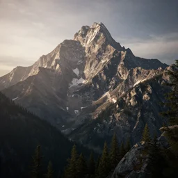very detailed, octane render, realistic, 8 k, unreal engine 5, dramatic, volumetric, mountain, morning, art by ian hubert