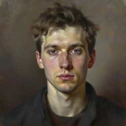 a portrait of a man, oil painting by pavel sokov