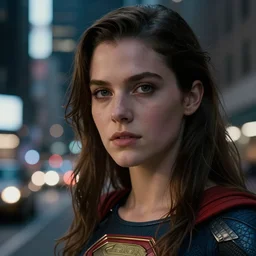 movie superhero team legion closeup, DC Marvel fashion, VFX powers at night in the city, city street, beautiful skin, natural lighting by Emmanuel Lubezki
