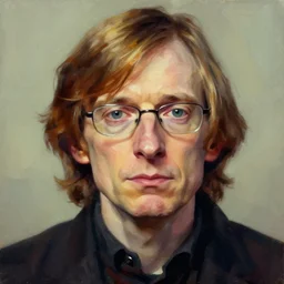 painterly portrait, stephen hawking, impasto, fantasy, chuck close:7, carl spitzweg:7, cinematic light, full face, symmetrical face