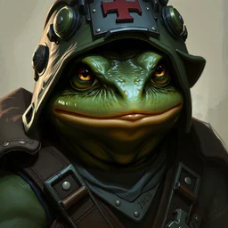 a detailed portrait of a frog medic by justin gerard and greg rutkowski, digital art, realistic painting, dnd, dungeons & dragons, character design, trending on artstation