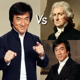 jackie chan and bruce lee vs thomas jefferson, 4 k
