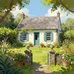 a typical house in a creole garden from reunion island digital painting by alena aenami