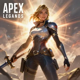 Cpurtney Stodden  as an Apex Legends character digital illustration portrait design by, Mark Brooks and Brad Kunkle detailed, gorgeous lighting, wide angle action dynamic portrait