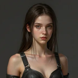 portrait of a young woman by greg rutkowski, lily, she is about 2 0 years old, thousand yard stare, revealing outfit intimate, highly detailed portrait, scifi, digital painting, artstation, concept art, smooth, sharp foccus ilustration, artstation hq.