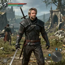 Robin Williams in The Witcher 3, gameplay, 8k, HD