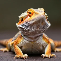 dslr portrait still of a bearded dragon!!! with a large white beard!!!, 8 k 8 5 mm f 1. 4
