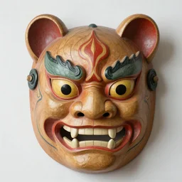 photorealistic oni mask of yogi bear