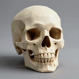 low poly skull