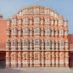 the delicate opal palace beautifully showcases the architecture of india. oil painting by the award - winning concept artist