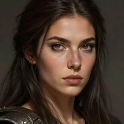 head and shoulders portrait of a barbarian, female, high fantasy, d & d, by luis royo, face details, extremely detailed, sharp focus, digital illustration,
