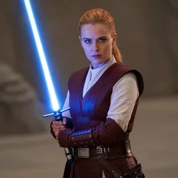 Rosie O Donnel in Star Wars with a lightsaber