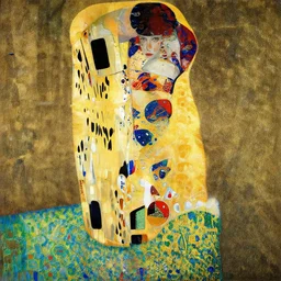 a red haired valkyrie by klimt, manara, art deco
