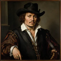 Renaissance painting of Johnny Depp
