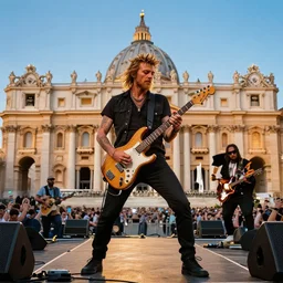 a high resolution photograph of sunn o ) ) ) playing live at the vatican