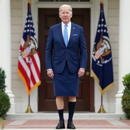 Joe Biden wearing a skirt