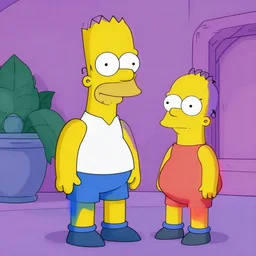 The Simpsons, digital art, cartoon style.