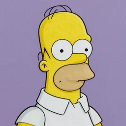 portrait of Homer Simpson in the style of Martin Schoeller, award-winning, detailed, 82 mm sigma art, close up