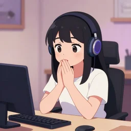 e - girl begging for subs on twitch stream
