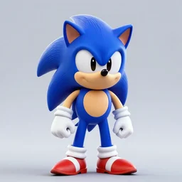 a 3 d rendering of sonic the hedgehog