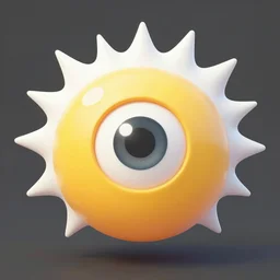 an emoji of an eye exploding with aesthetics of the 0 0's