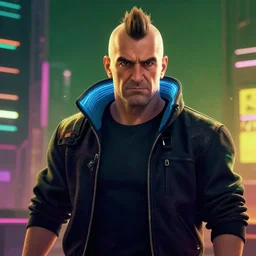 Cyberpunk George Constanza in Cyberpunk 2077, portrait