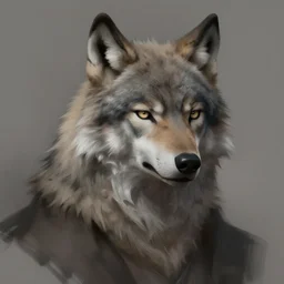 character concept portrait, bearded man with wolf ears, style digital painting, concept art, smooth, sharp focus, illustration by ruan jia and mandy jurgens and william - adolphe bouguereau, artgerm