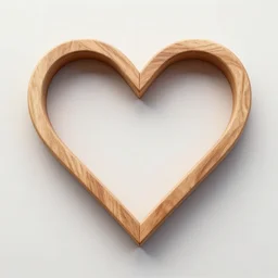a heart made of wood